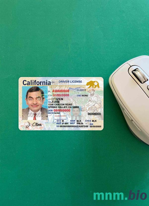 USA Kalifornia prawo jazdy (2018, styczeń – obecnie) photolook